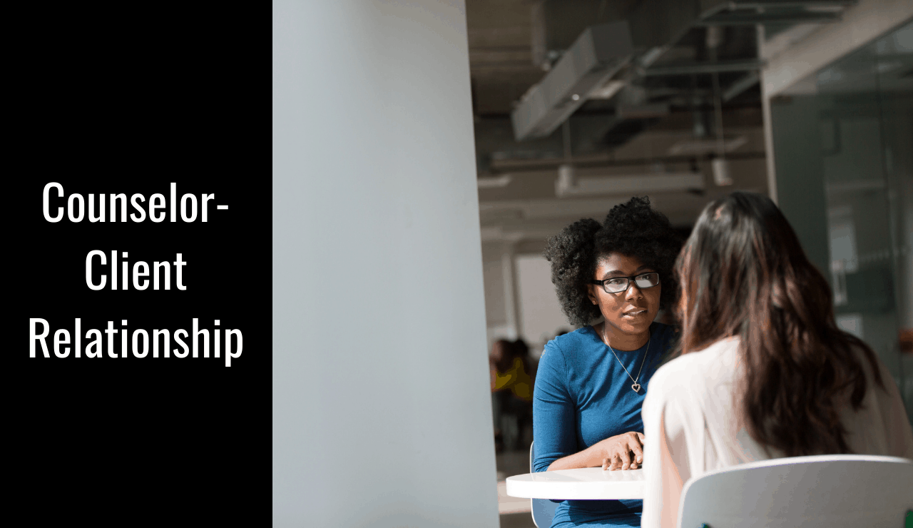 Two women discuss online CASAC training and how to form counselor/client relationships