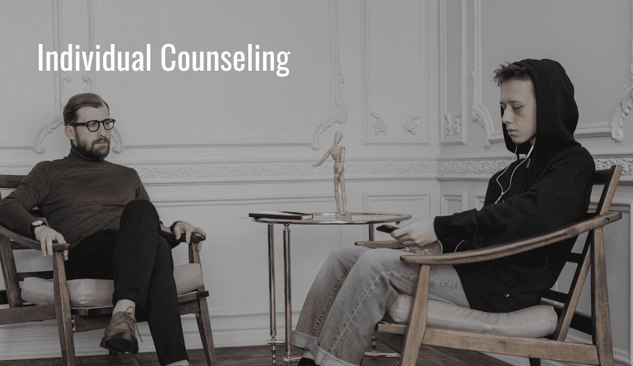 Indvidual Counseling Two CASAC training students practice an individual counseling session while in school for online addiction counselor course.