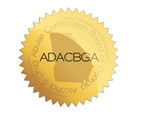 The ADACBGA logo signifies that our CADC training is board certified in the state of Georgia and the IC & RC