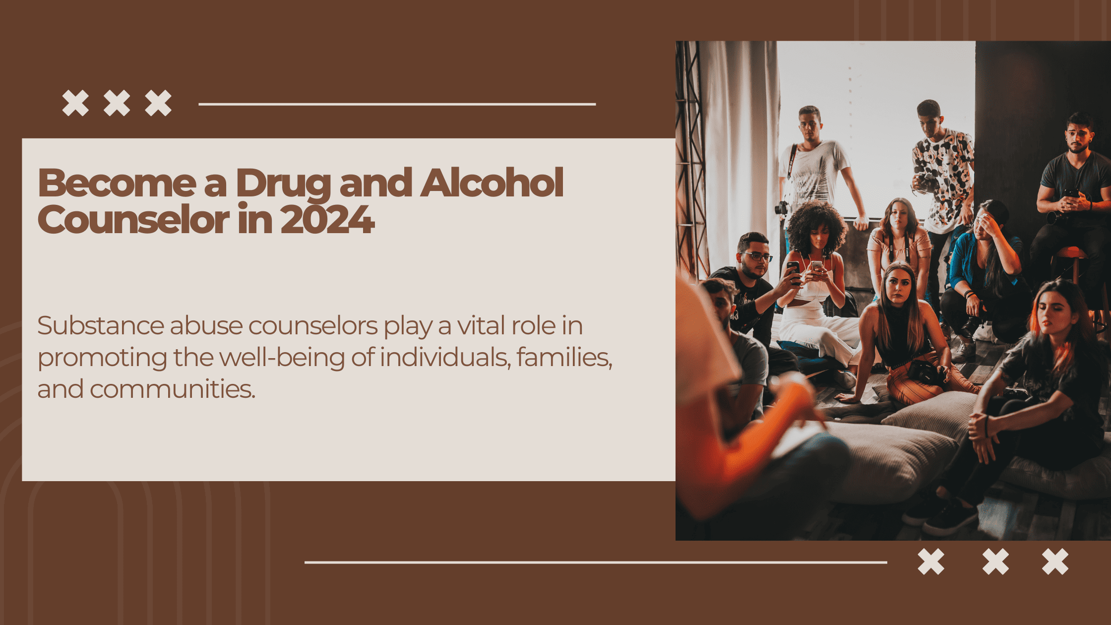 become a drug and alcohol counselor in 2024_6 image shows youth at a community center meeting with a substance abuse l counselor