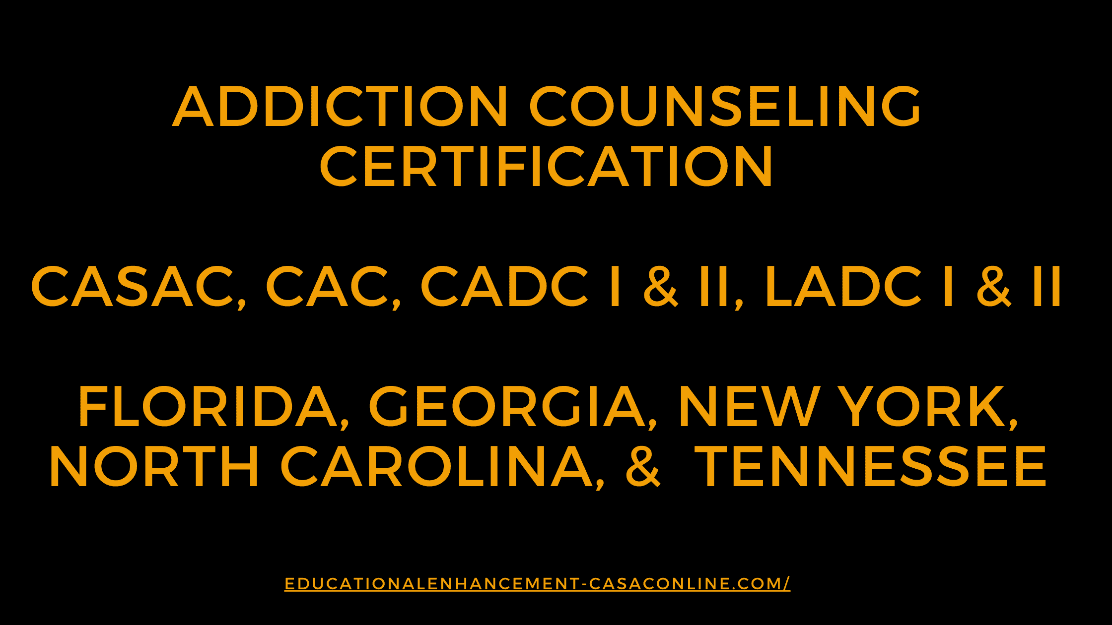 Image banner for our addiction counseling approved certification programs in various states.