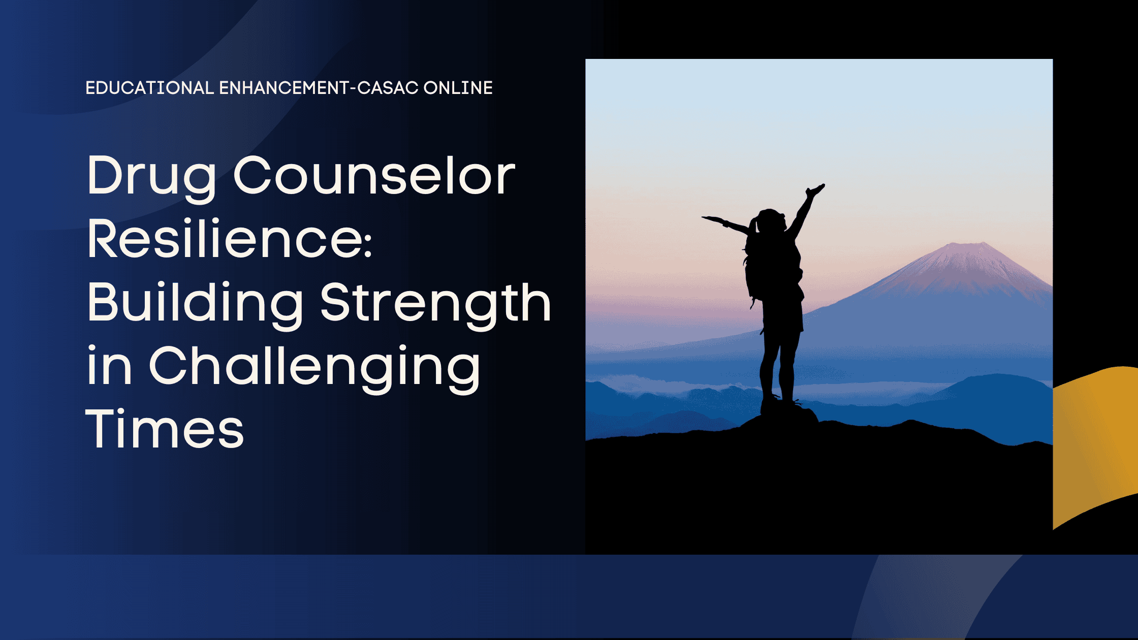This blog post header emphasizes the importance of drug counselor resilience.