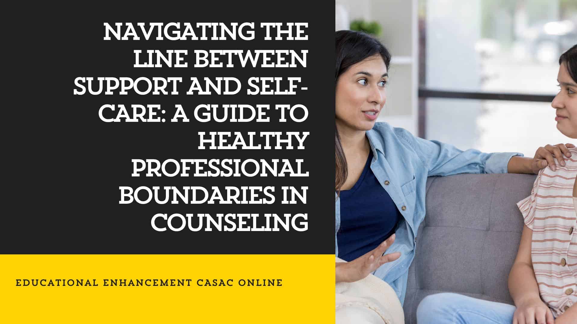 A substance use counselor had her hand up signifying here ability when Navigating the Line Between Support and Self-Care: A Guide to Healthy professional Boundaries in Counseling<br />
