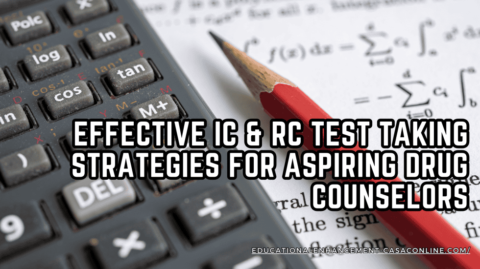 Image of a computer based IC & RC test for aspiring addiction counselors
