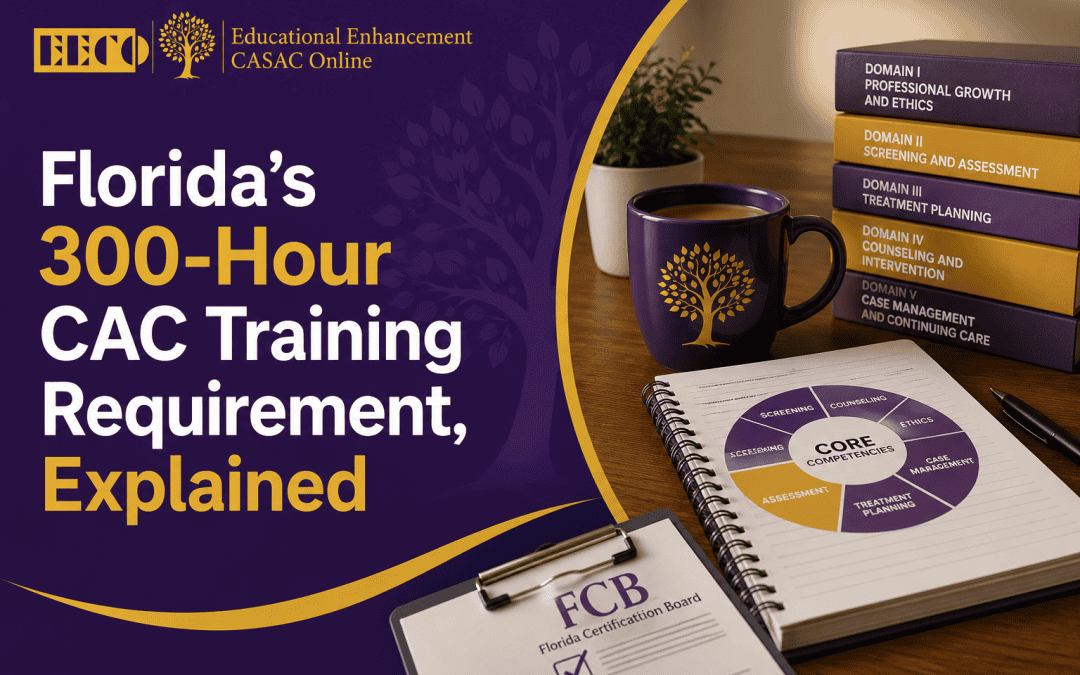 300 Hours. Four Domains. One Exam. Here’s What Florida’s CAC Training Requirement Actually Covers.